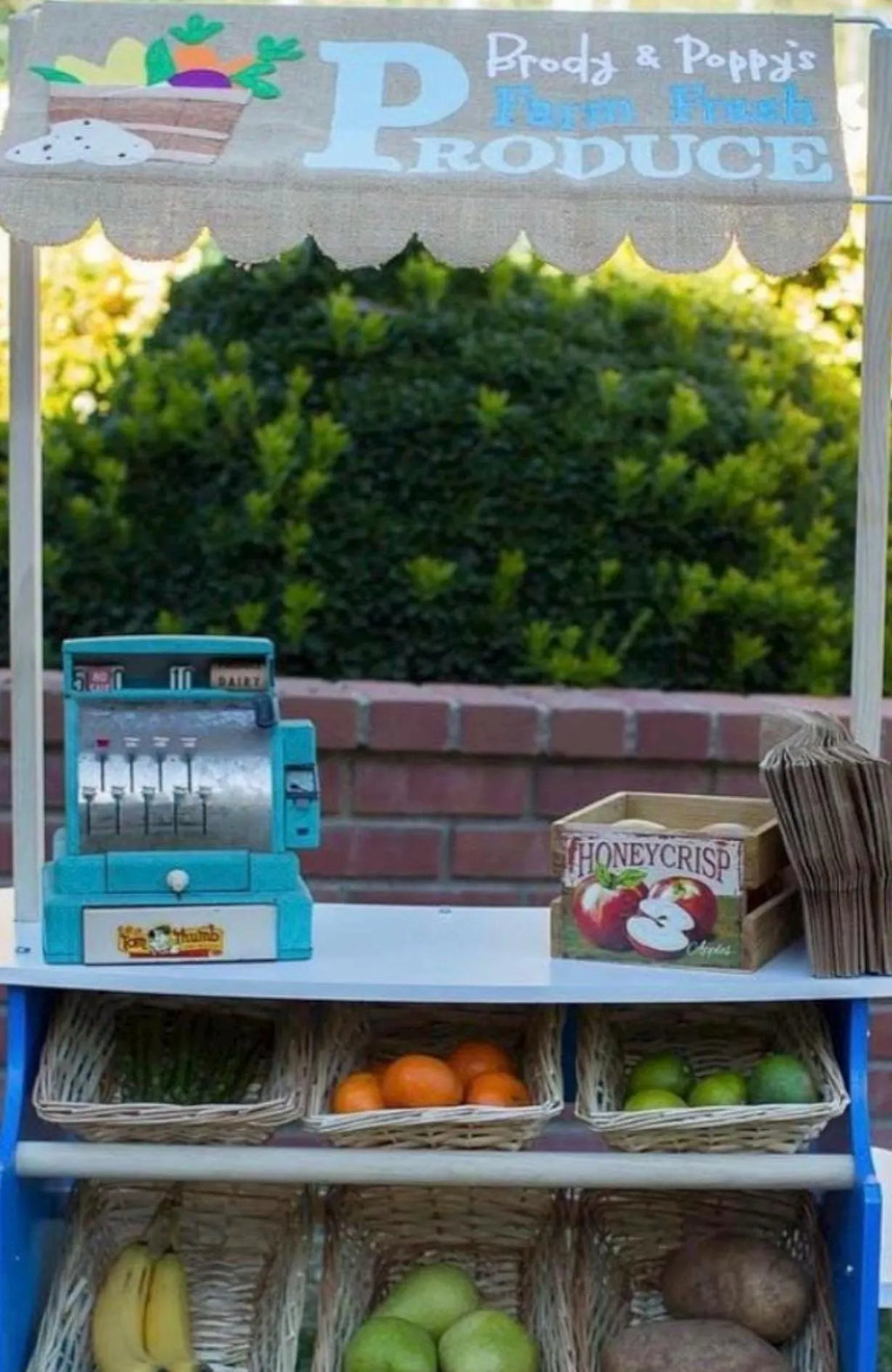 Blue Vintage Tom Thumb Blue Metal Toy Cash Register 1960s-1970s