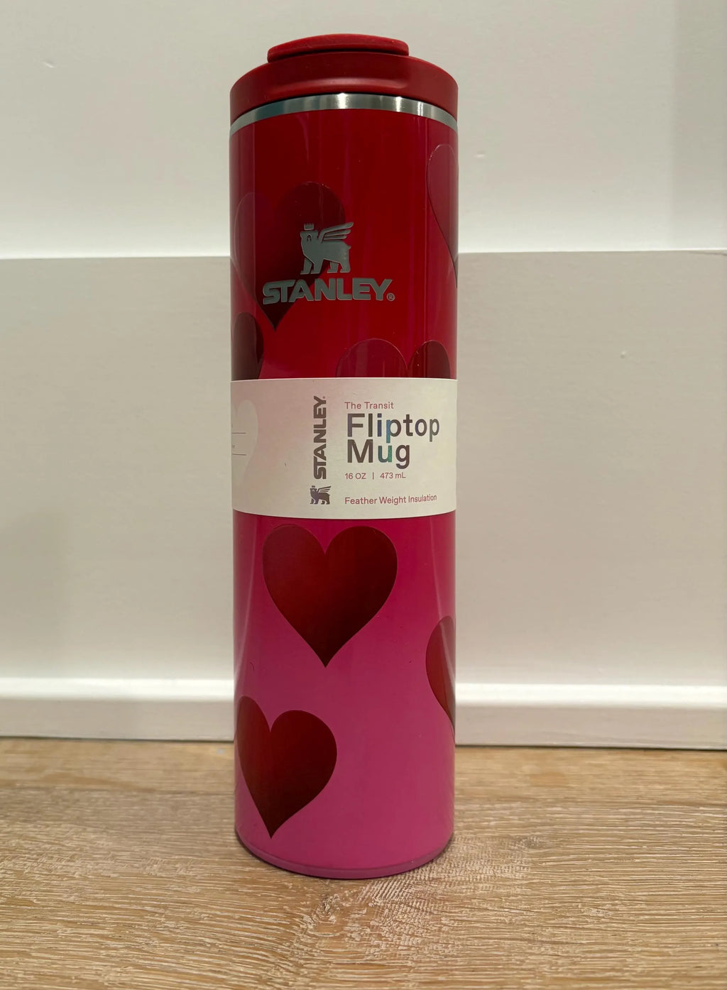 Valentines Stanley AeroLight Transit Bottle, Rouge Heart Gradient 16 oz